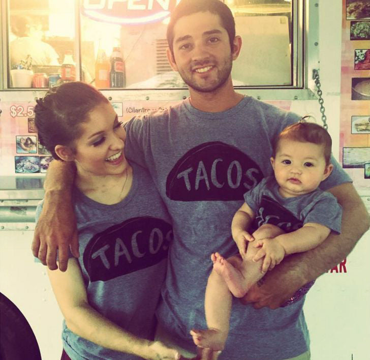Special Edition: Father Son Daughter Matching Taco Tee Shirts - Indigo Blue Men Tshirts Xenotees
