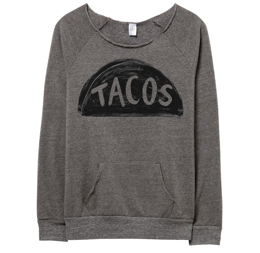 Women's Off-the Shoulder-Slouchy Taco Sweatshirt Sweatshirts Xenotees
