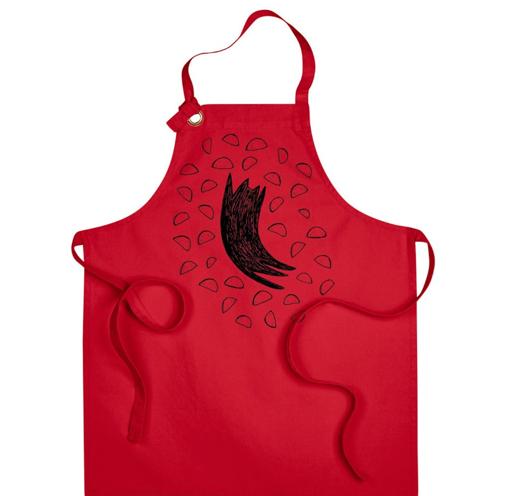 TacoCat Cat Person Gift, Red Apron for Cat Lover