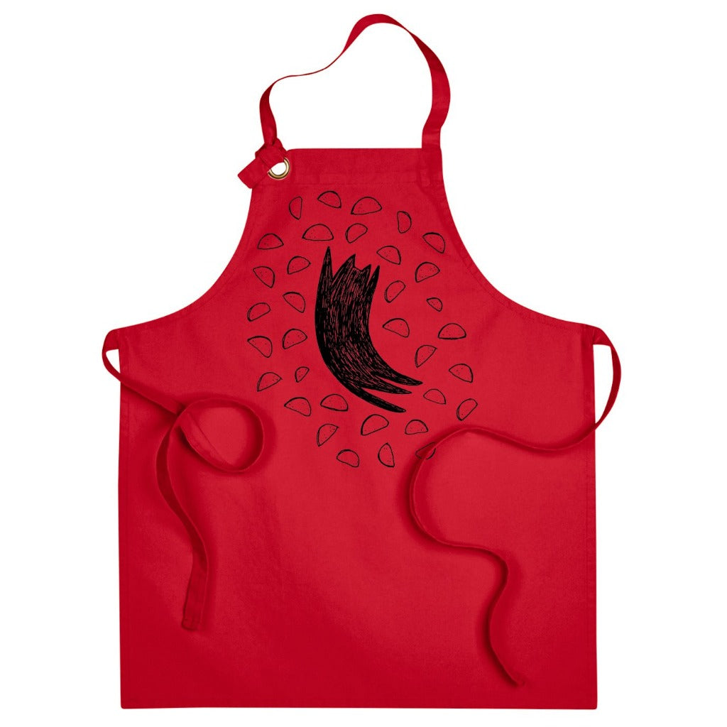TacoCat Cat Person Gift, Red Apron for Cat Lover