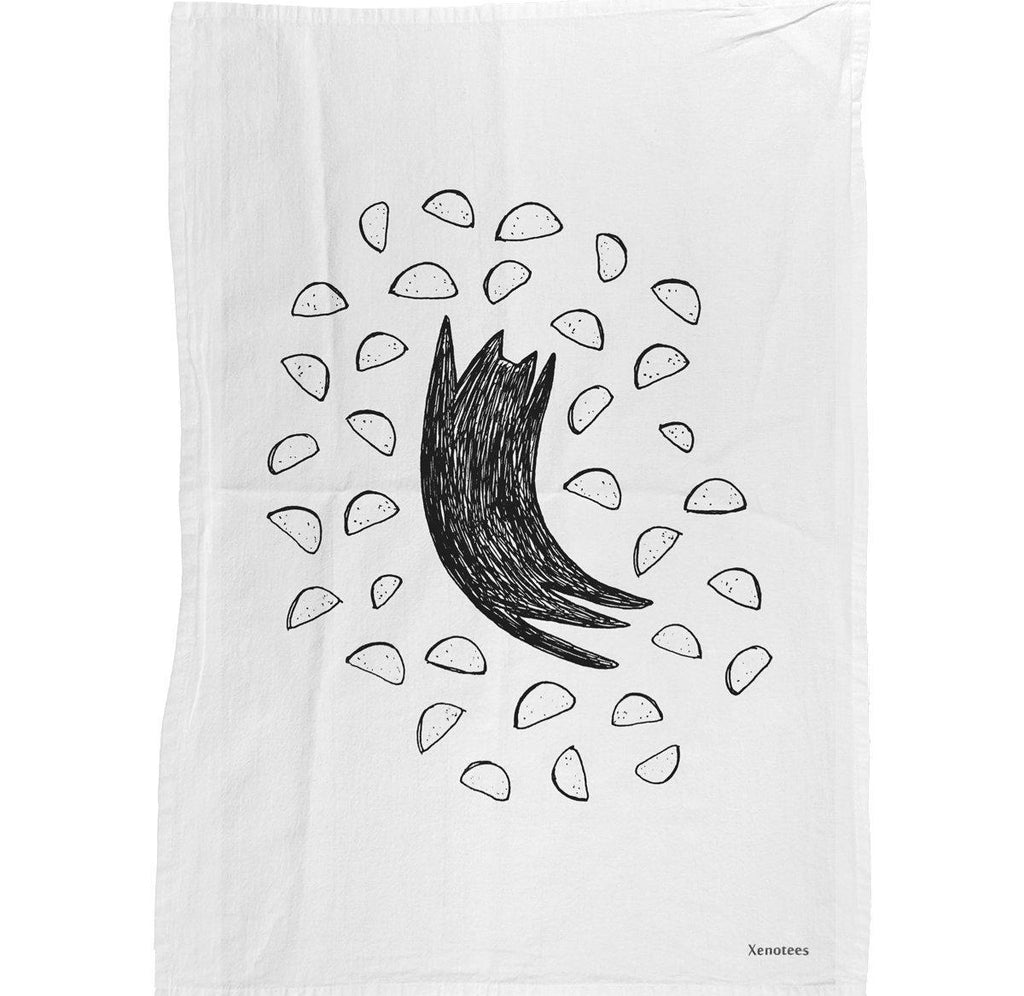 Taco Cat Dish Towel Tea Towels Xenotees