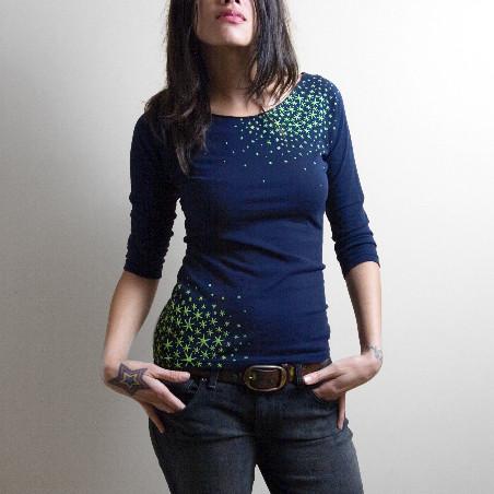 Star Moss Womens Boatneck Shirt by Xenotees