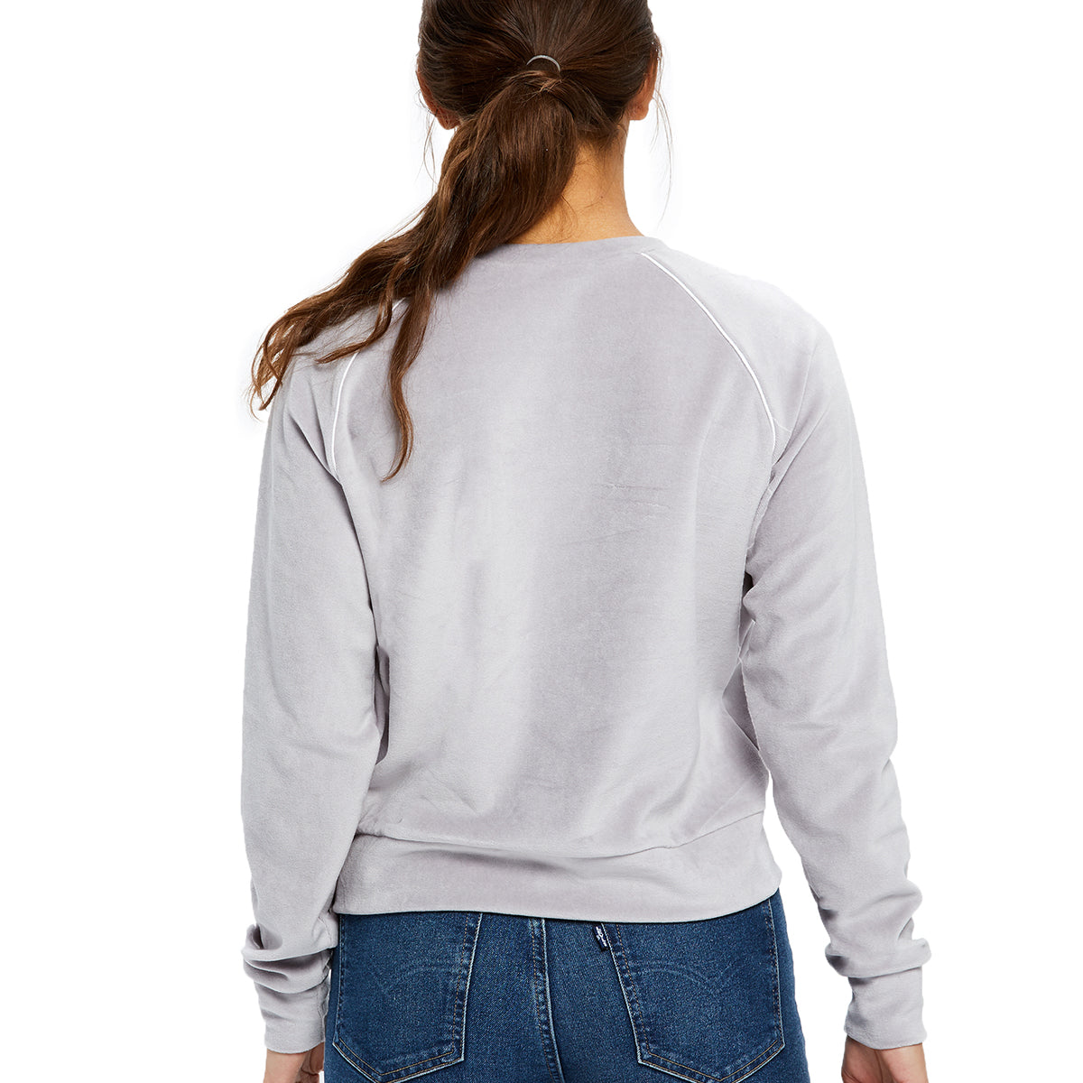 Ladies Velour Taco Crop Top Sweatshirt Womens Clothing Xenotees