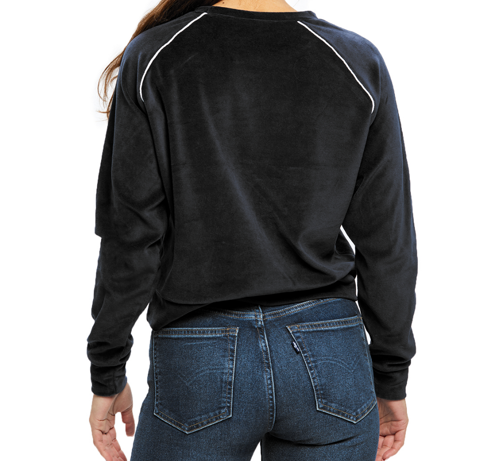 Womens Velour Pizza Lover Retro Sweatshirt Womens Clothing Xenotees