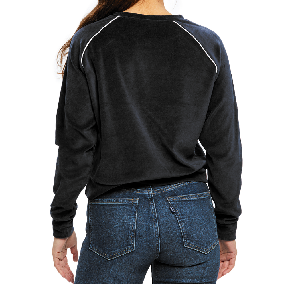 Womens Velour Pizza Lover Vintage Style Sweatshirt Womens Clothing Xenotees