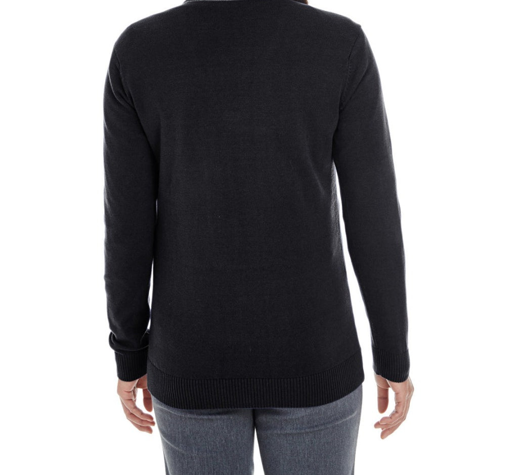 Cat Coin Black Cardigan Zipper Sweater Sweater Xenotees