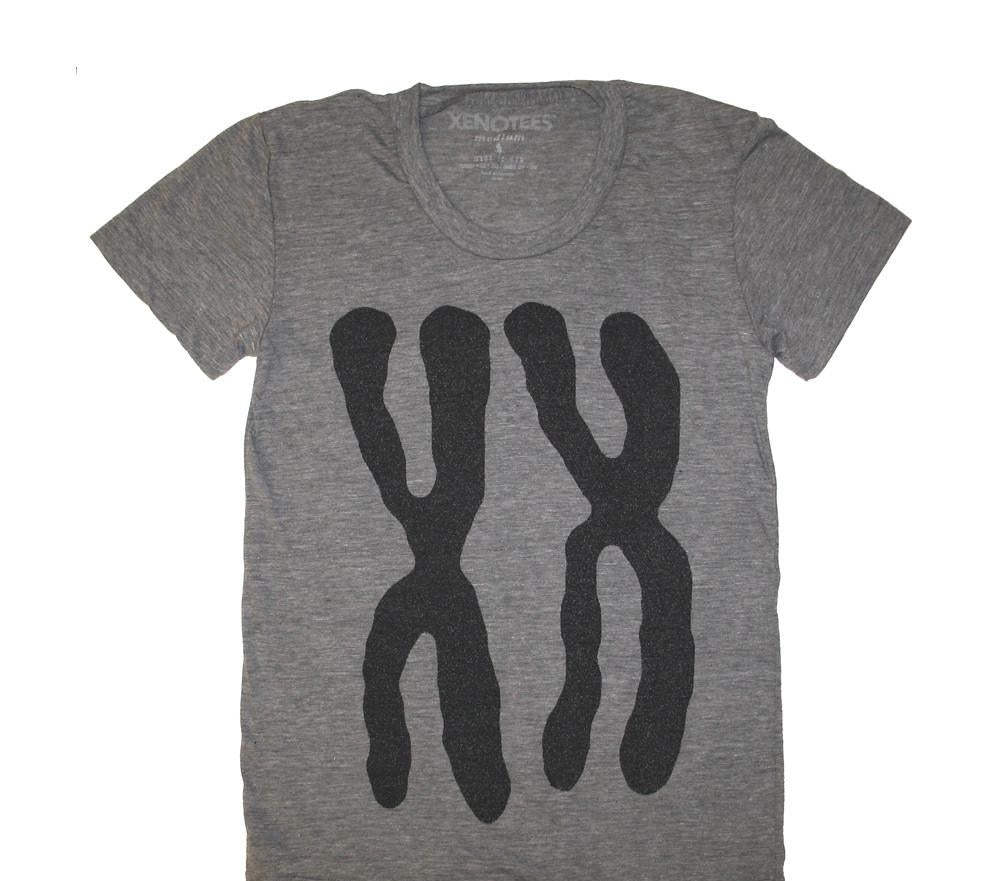 Womens XX Chromosomes Track T-shirt by Xenotees