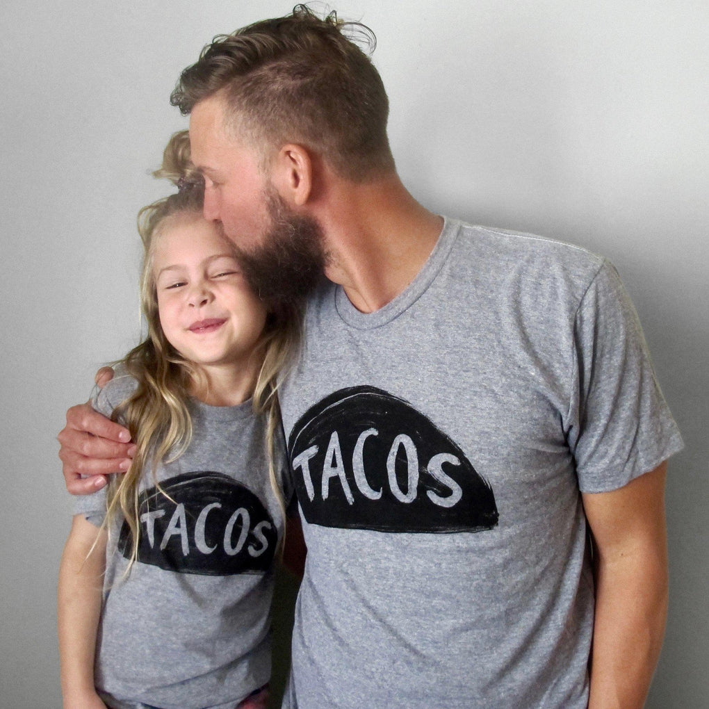 Introducing the Matching Dad and Child Taco Shirt Set for Father's Day!