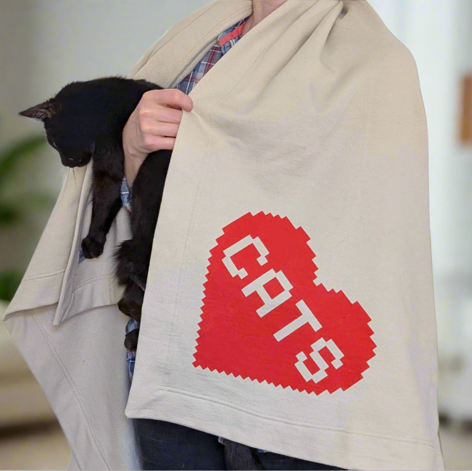 Cat Themed Throw Blanket