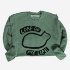 Cat Loaf Funny Women's Sweatshirt in Green