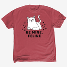 Funny Valentine Be Mine Feline Graphic T-shirt Men Tshirts Xenotees