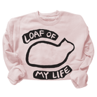 Cat Loaf Funny Women's Sweatshirt in Pink