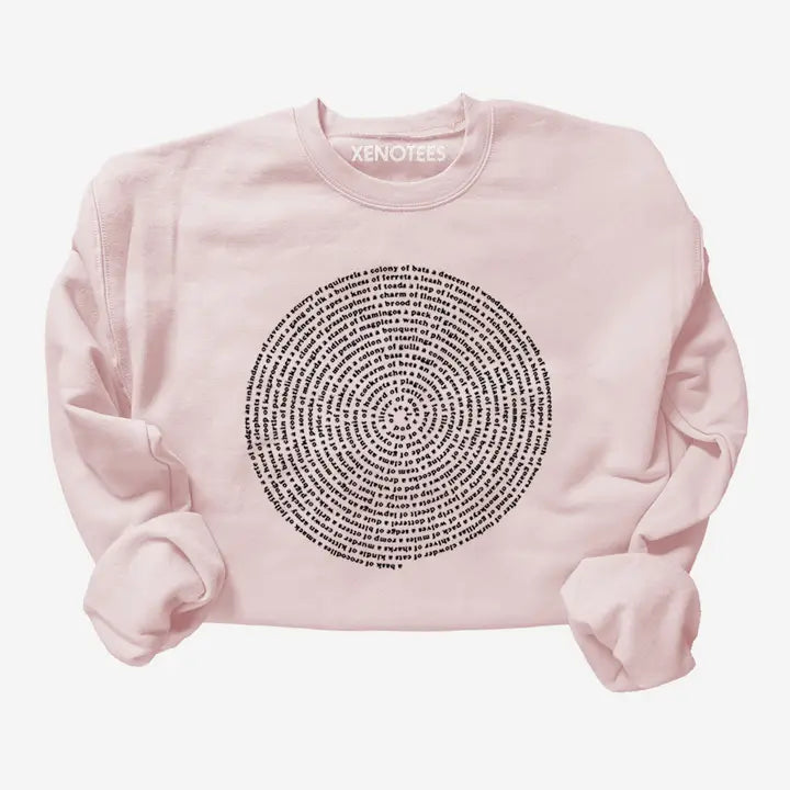 Collective Animal Nouns Pullover Sweatshirt