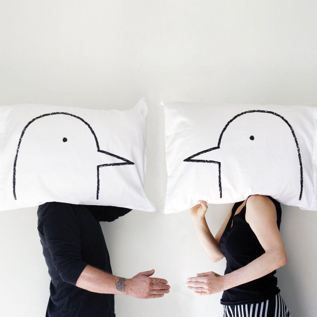 Lovebirds Pillowcases -  Set of 2 by Xenotees