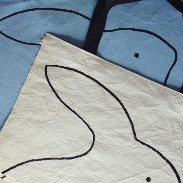 Over-sized Rabbit Tote Bag by Xenotees