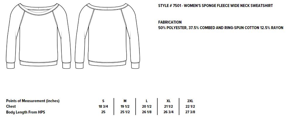 Womens Wide Neck Pizza Sweatshirt by Xenotees