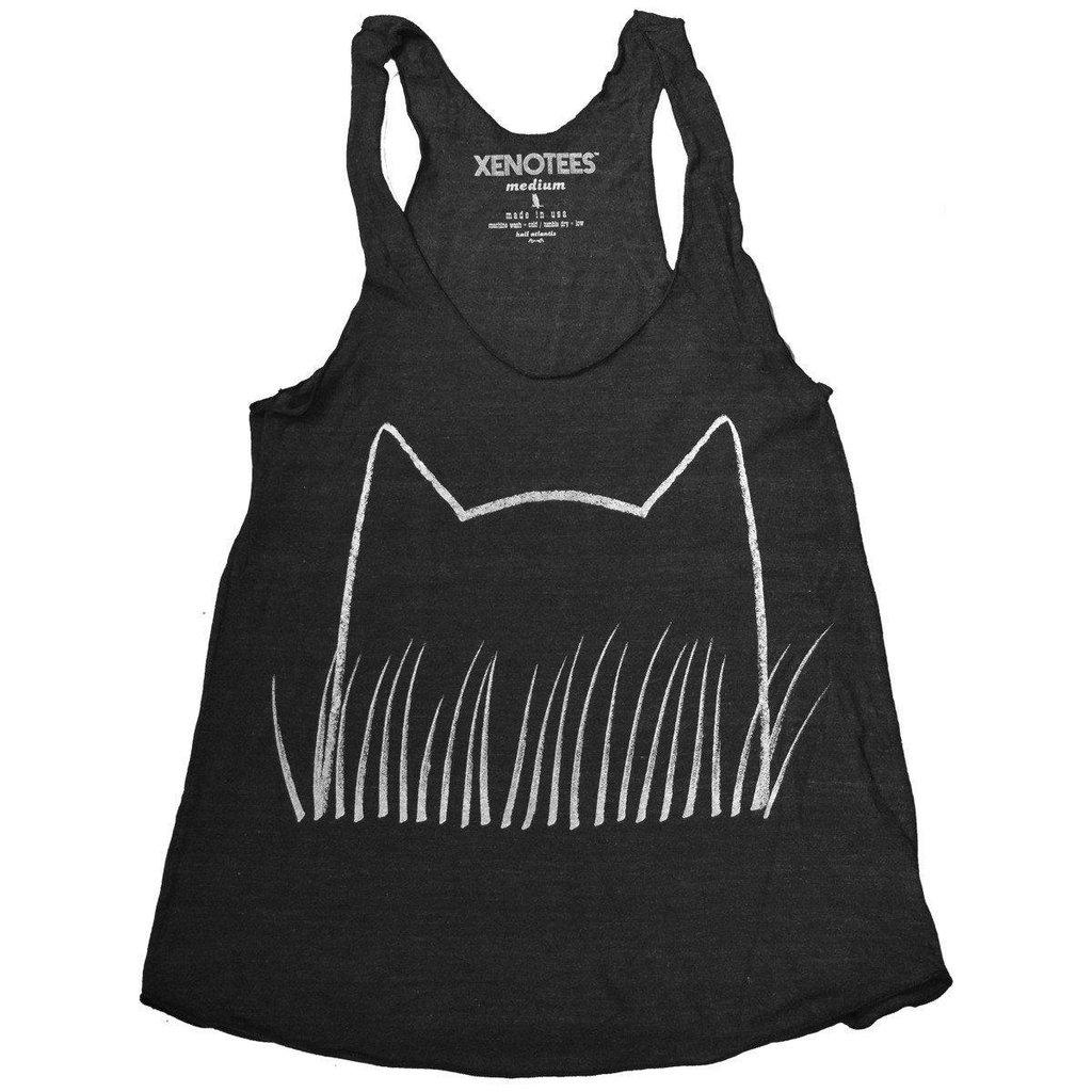 Cat Grass Tank Top by Xenotees