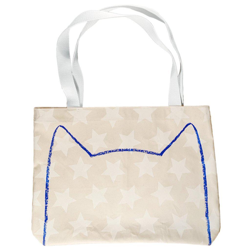 Starry Cat Canvas Market Tote Bag by Xenotees