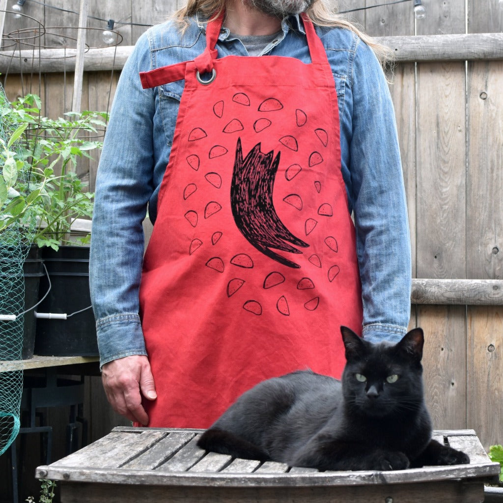 Dad Mom Cooking Grilling Adult Apron for Cat Lovers