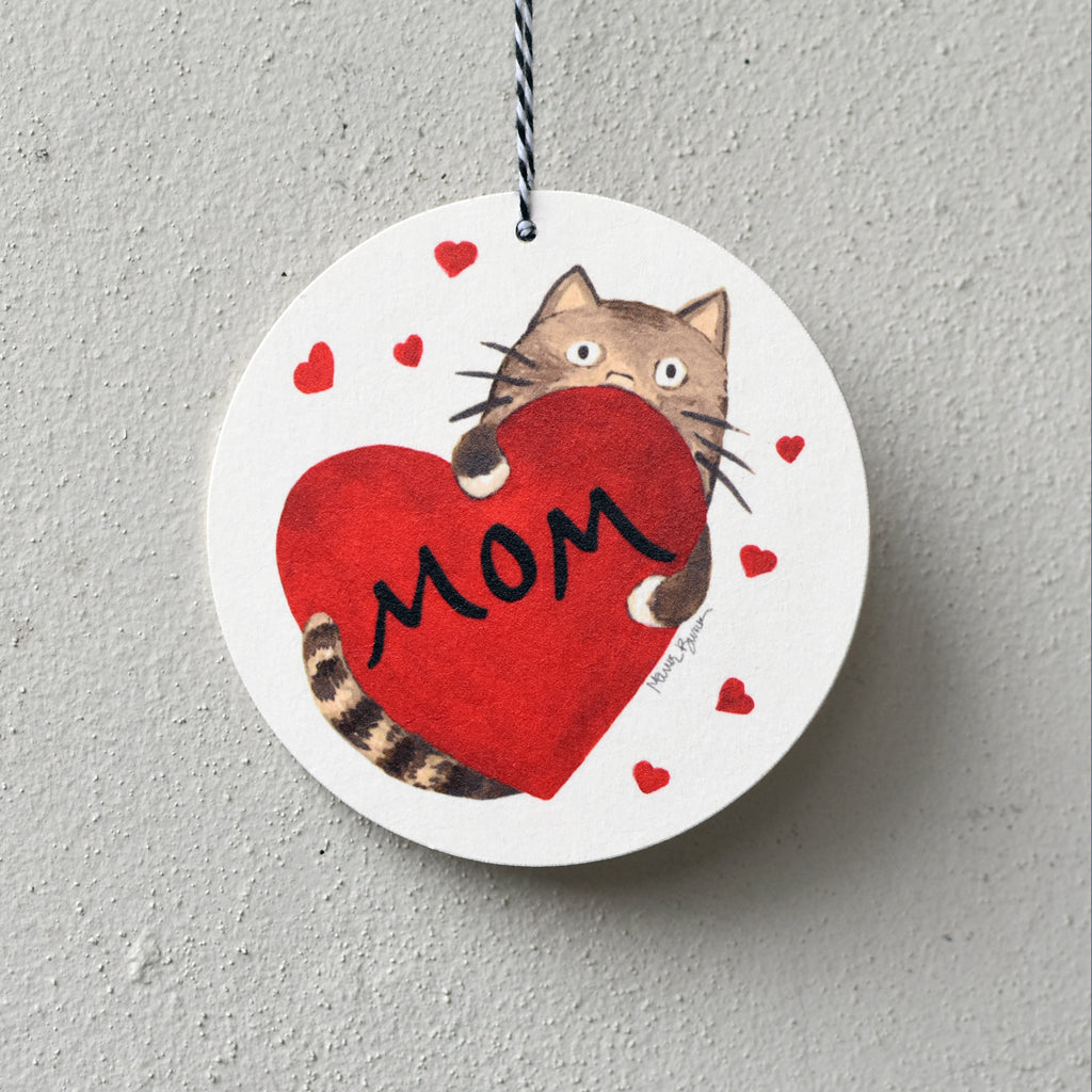 Mother's Day Cat Mom Card / Ornament by Xenotees