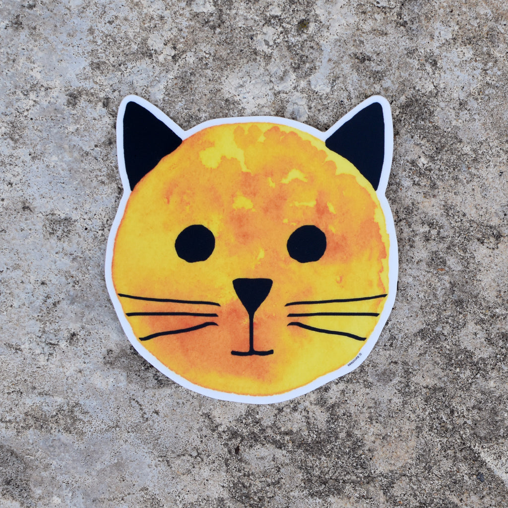 Golden Sun Cat Sticker by Xenotees