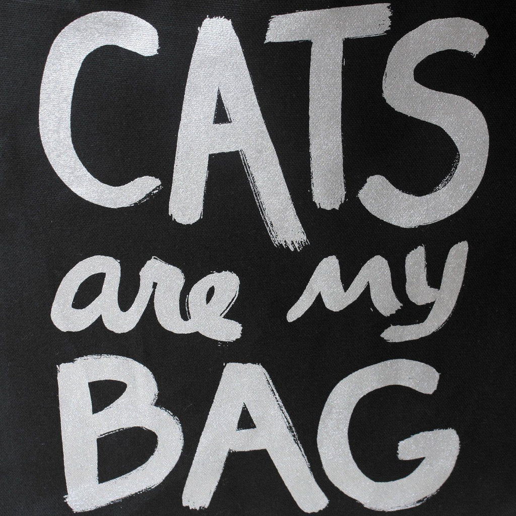 Organic Cats Are My Bag Market Tote - Black by Xenotees