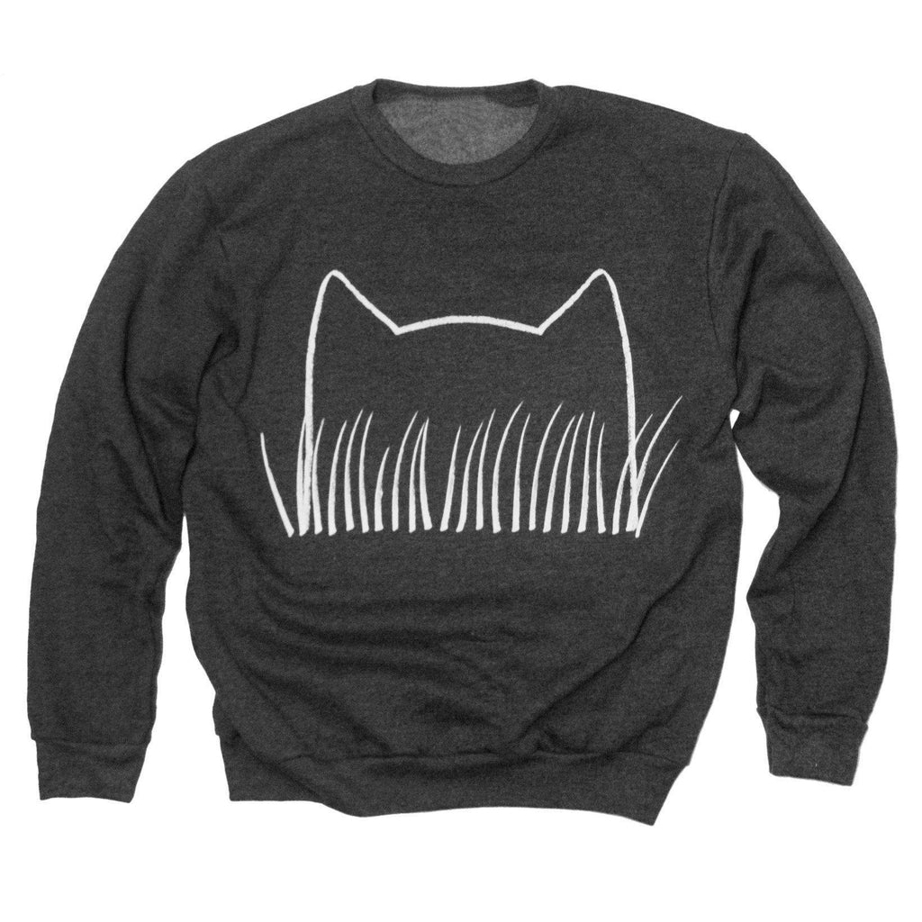Unisex Cat Grass Sweatshirt by Xenotees