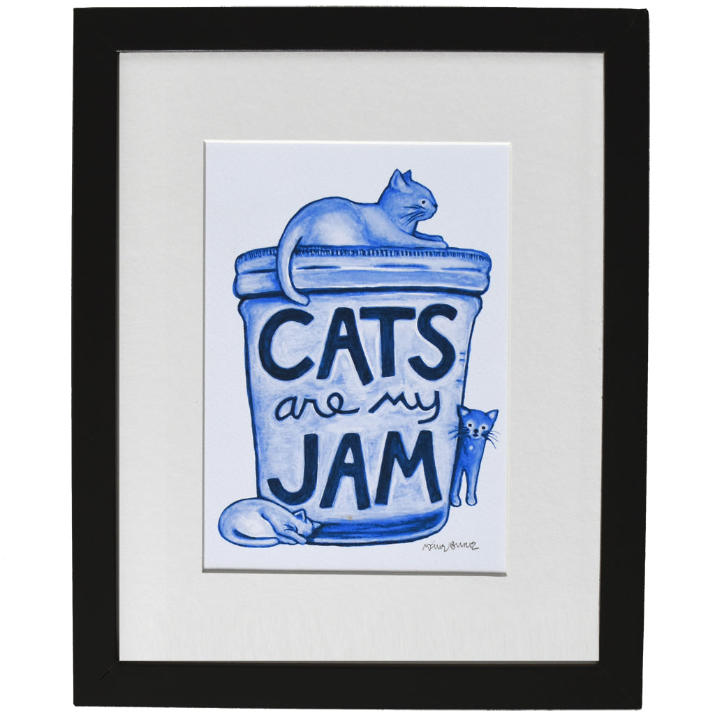 Cats are my Jam Art Print by Xenotees