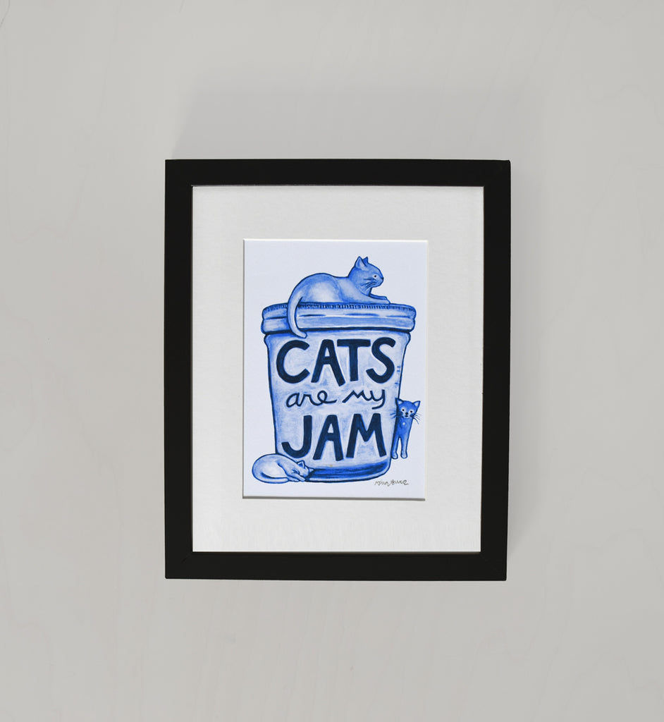 Cats are my Jam Art Print by Xenotees