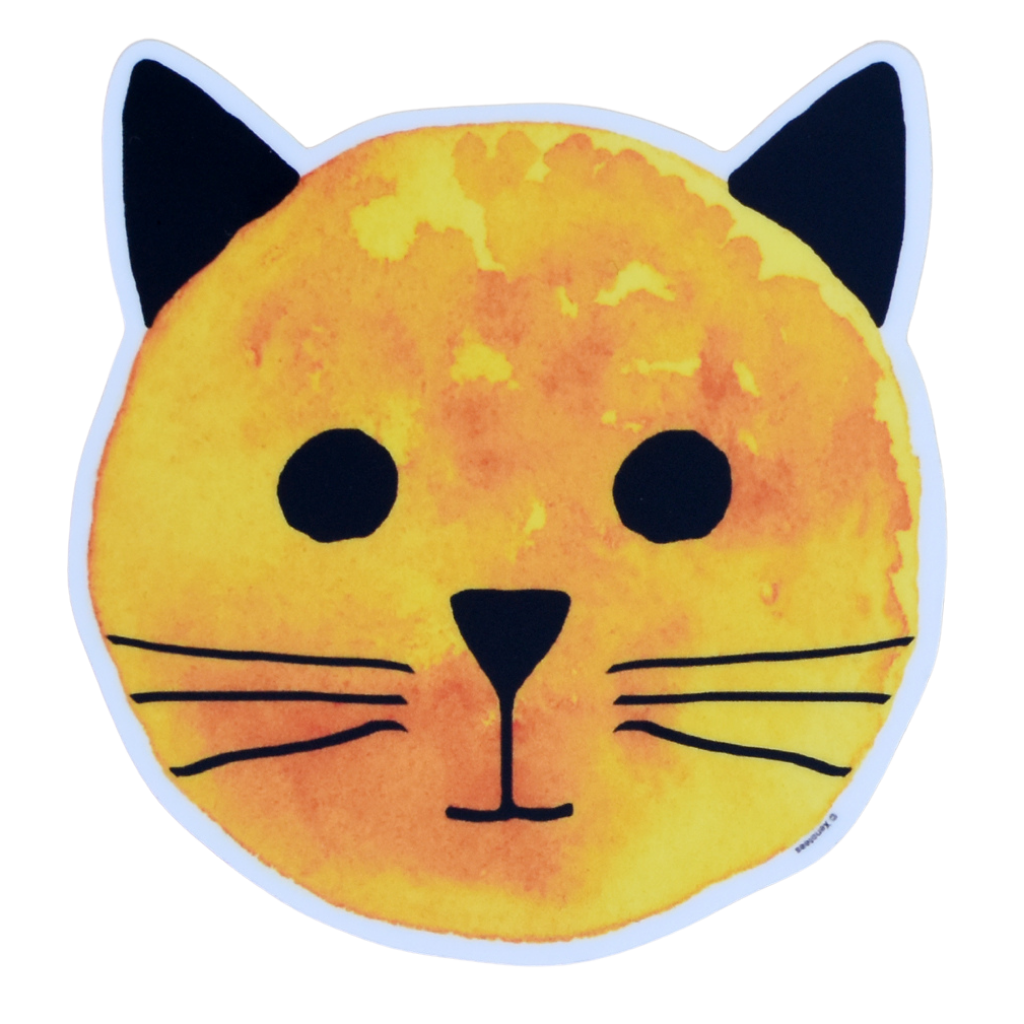 Cute Golden Sun Celestial Cat Sticker