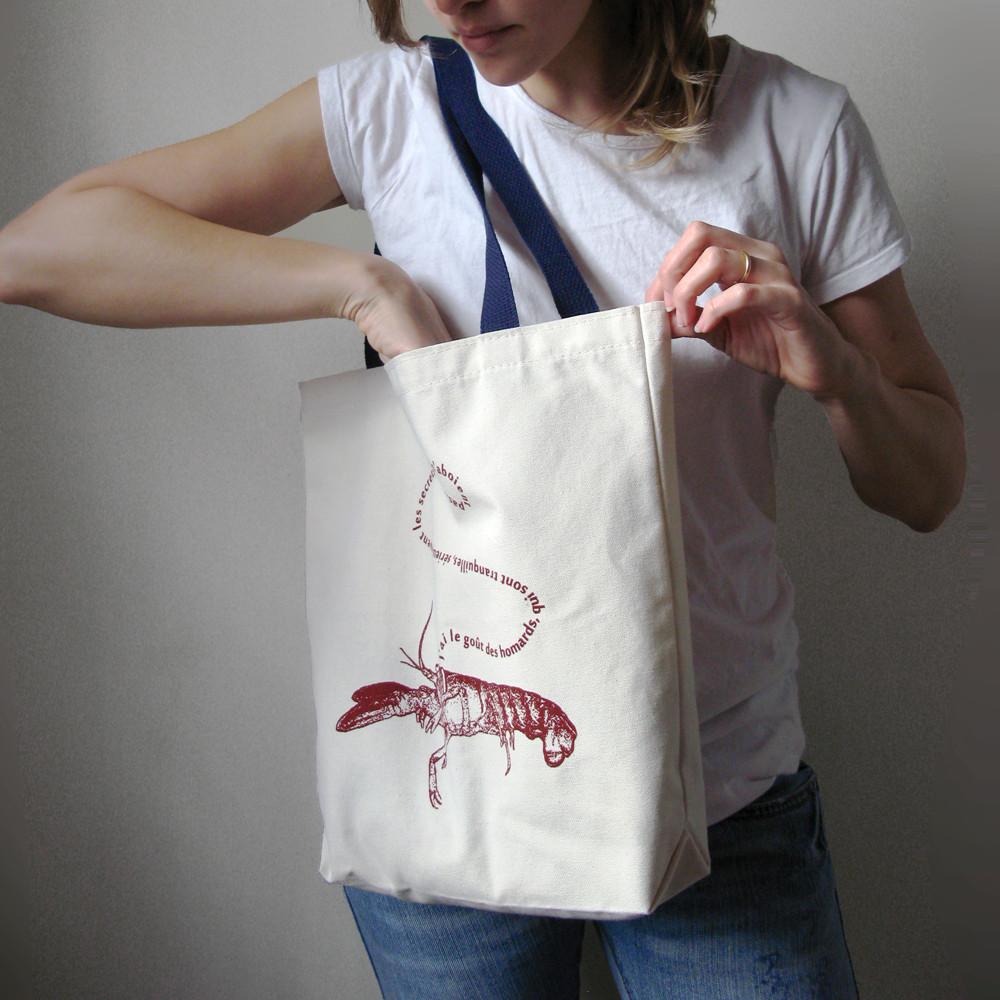 French Pet Lobster Tote Bag by Xenotees