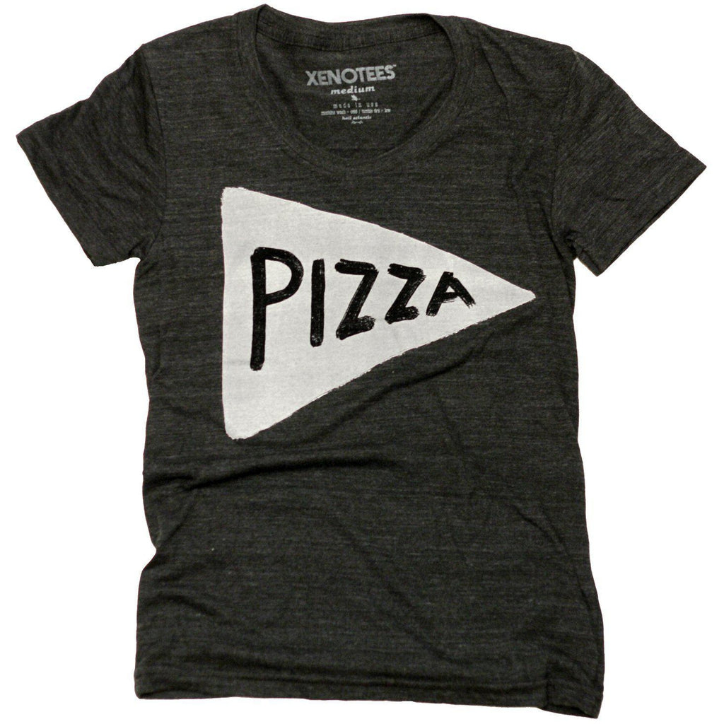 Womens Pizza Party Tshirt / Black by Xenotees