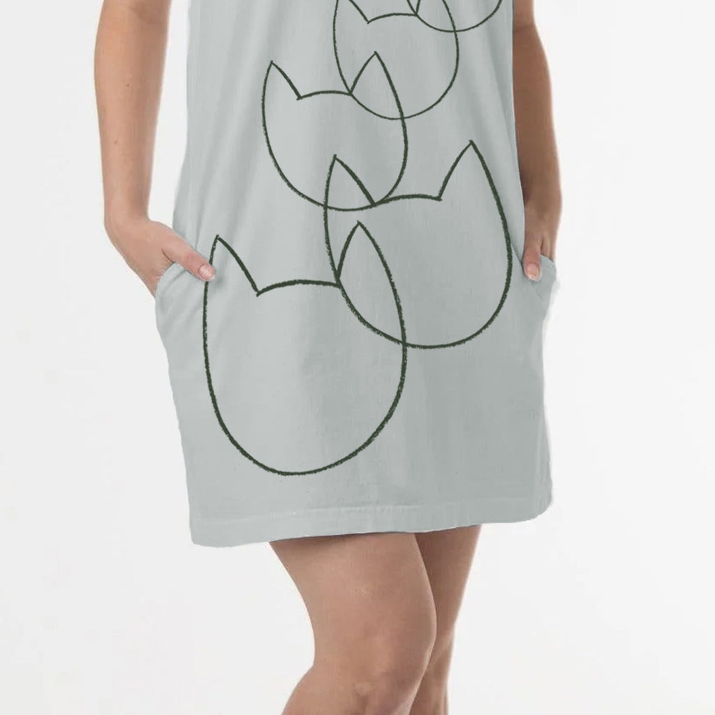ladies cat dress Lady in a silver female portrait spandex Care Cat Dress Woman
