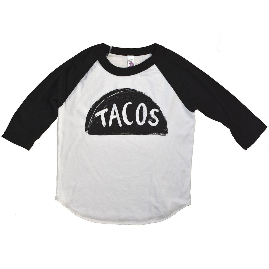Baby / Kids Raglan Taco Baseball Shirt by Xenotees
