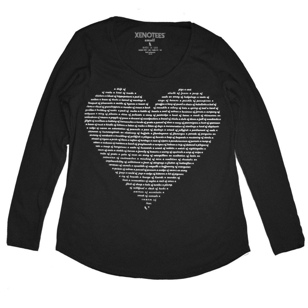 Womens Animal Lover Heart Shirt by Xenotees