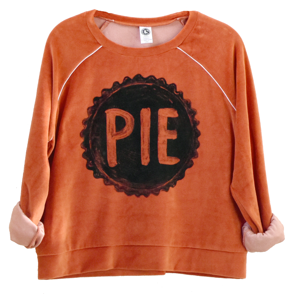 Pie Orange Crop Top Sweatshirt for Women