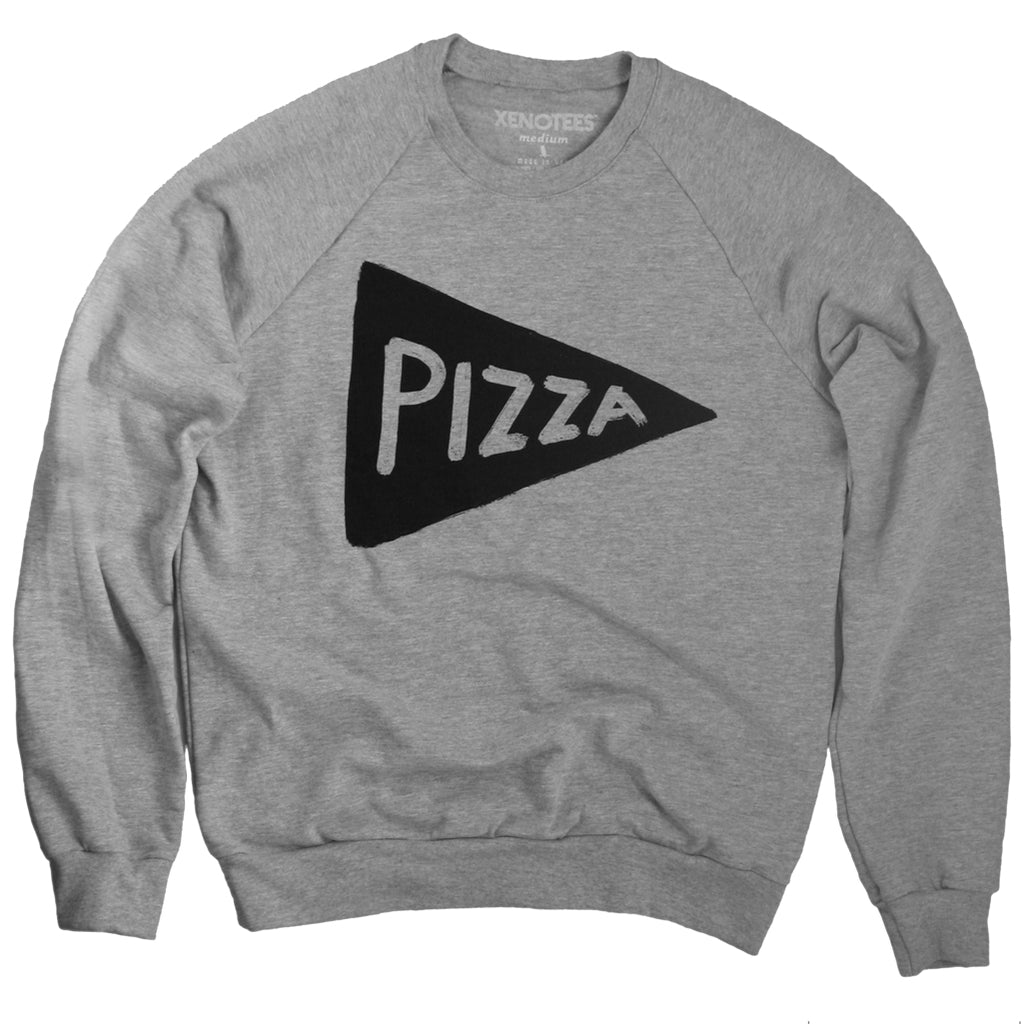 Unisex Pizza Crew Neck Sweatshirt by Xenotees