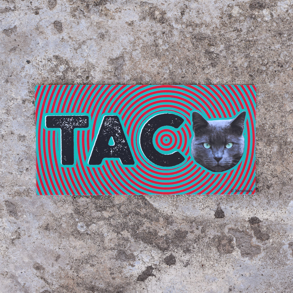 Taco Cat Bumper Sticker by Xenotees