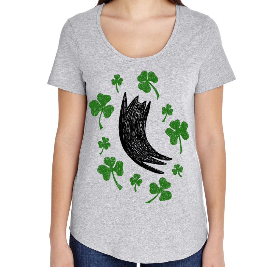 Women's Cat Shamrock Shirt / Ultra Wash by Xenotees